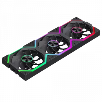 Gamemax FN12A-N2 WL-R skriňový ventilátor čierny