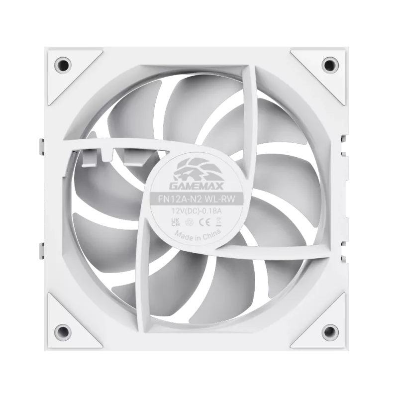 Gamemax FN12A-N2 WL-RW skriňový ventilátor biely