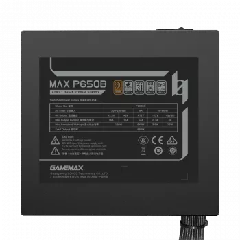GAMEMAX MAX P650B 650W Bronze nemodulárny napájací zdroj