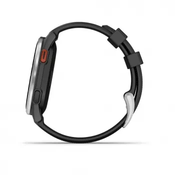 Garmin Approach S44 strieborná hliníková luneta s čiernym silikónovým remienkom