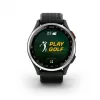 Garmin Approach S44 strieborná hliníková luneta s čiernym silikónovým remienkom