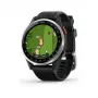 Garmin Approach S44 strieborná hliníková luneta s čiernym silikónovým remienkom