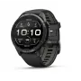 Garmin fēnix 9 Pro – inReach, 43mm, Carbon Gray DLC Titanium s Black/Pebble Grey silikónovým remienkom