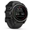 Garmin fenix 9 – 47 mm, Carbon Grey DLC titán so silikónovým remienkom čierny