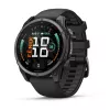 Garmin fenix 9 – 47 mm, Carbon Grey DLC titán so silikónovým remienkom čierny
