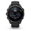 Garmin fenix 9 – 47 mm, Carbon Grey DLC titán so silikónovým remienkom čierny