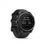 Garmin fenix 9 – 47 mm, Carbon Grey DLC titán so silikónovým remienkom čierny
