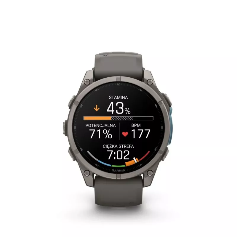 Garmin Fenix 9 – 47 mm titán so silikónovým remienkom Pebble Grey