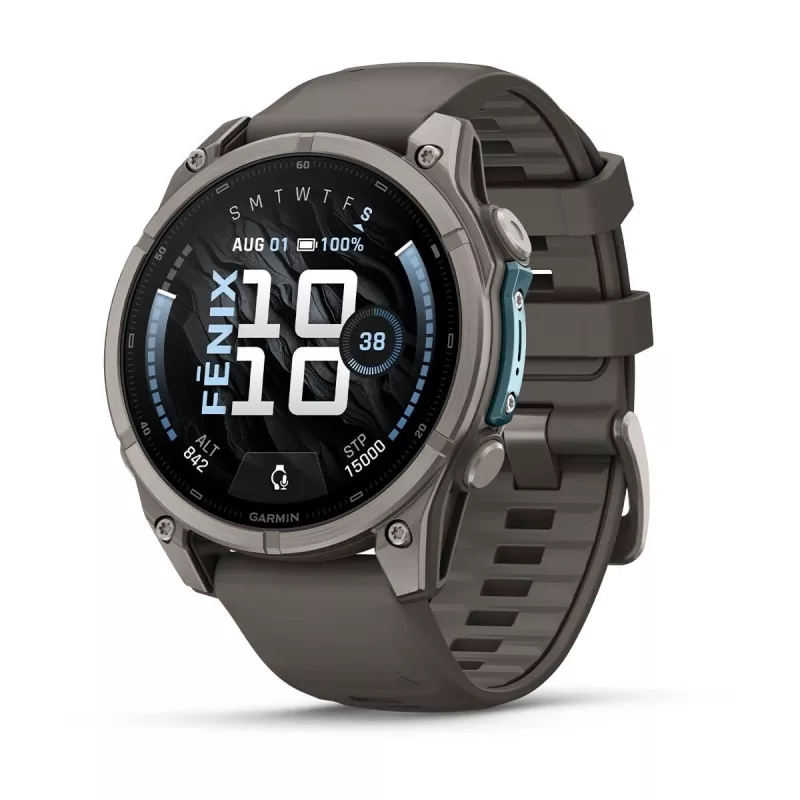 Garmin Fenix 9 – 47 mm titán so silikónovým remienkom Pebble Grey