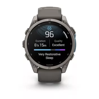 Garmin Fenix 9 – 47 mm titán so silikónovým remienkom Pebble Grey