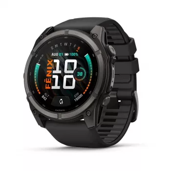 Garmin fenix 9 – 51 mm, Carbon Grey DLC Titanium s čiernym silikónovým remienkom 010-04763-11