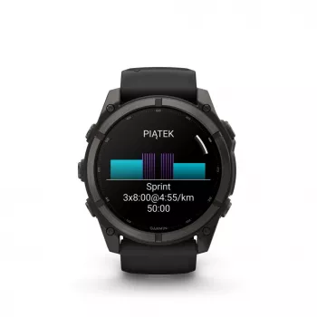 Garmin fenix 9 – 51 mm, Carbon Grey DLC Titanium s čiernym silikónovým remienkom 010-04763-11