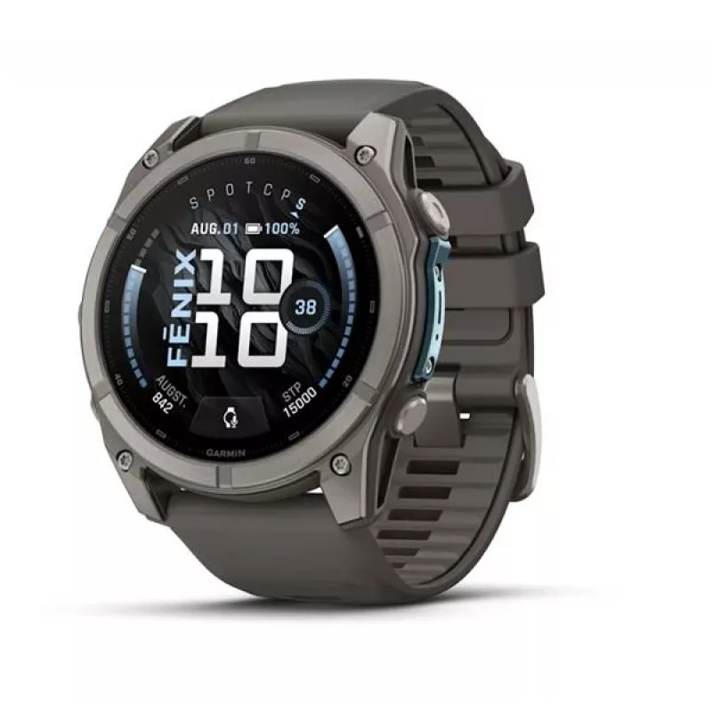 Garmin fenix 9 – 51 mm, titán s Pebble Grey silikónovým remienkom 010-04763-01
