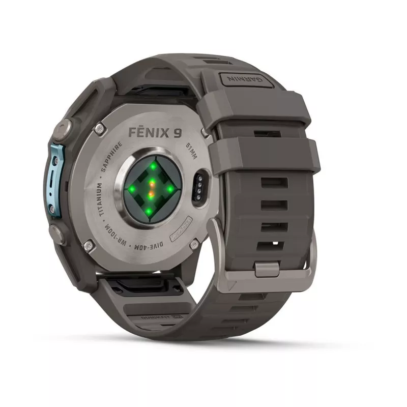 Garmin fenix 9 – 51 mm, titán s Pebble Grey silikónovým remienkom 010-04763-01