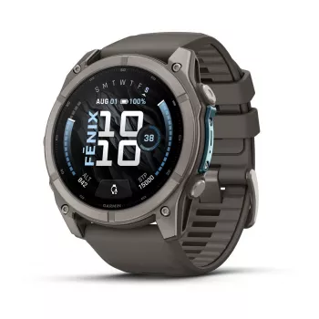 Garmin fenix 9 – 51 mm, titán s Pebble Grey silikónovým remienkom 010-04763-01