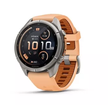 Garmin Fenix 9 Pro – inReach, 43mm, titán s Shell Pink/Autumn Orange silikónovým remienkom