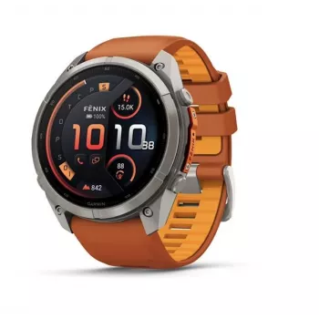 Garmin Fenix 9 Pro – inReach, 51mm titán s Autumn Orange/Spark Orange silikónovým remienkom