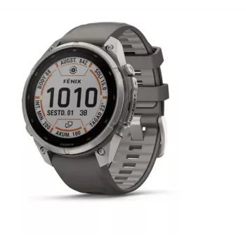 Garmin fenix 9 Pro – inReach, Solar, 47mm titán s Pebble Grey silikónovým remienkom