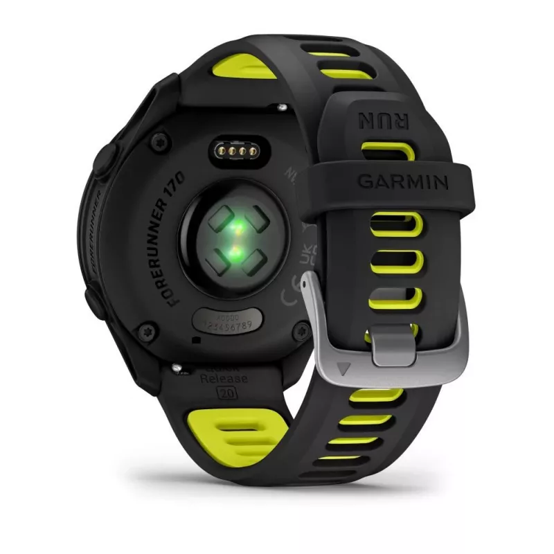 Garmin FORERUNNER 170 čierny s čiernym/žltojantárovým remienkom