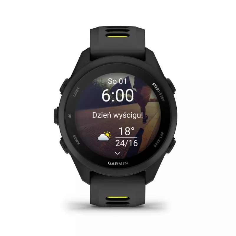 Garmin Forerunner 170 Music, čierne s čiernym/žltým remienkom
