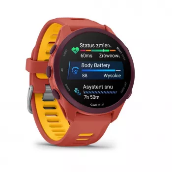 Garmin Forerunner 170 Music GPS bežecké hodinky, Berry puzdro s červeno-ružovým/mangovým remienkom