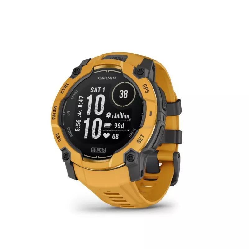 Garmin Instinct 3 – 50 mm, Solar Sunburst s remienkom Sunburst/sivá