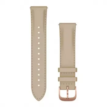 Garmin Quick Release remienok (20 mm) svetlobéžová talianska koža s 18K ružové zlato PVD povrchom