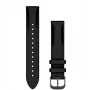 Garmin Quick Release remienky (18 mm) Black Leather, Brushed Slate Hardware