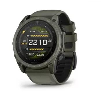 Garmin tactix 8 AMOLED smart hodinky 51 mm Cerakote s kalkulátorom Applied Ballistics Ultralight, olivovo zelená