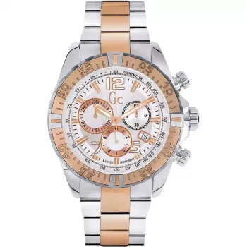 GC pánske hodinky Y02006G1 Swiss Quartz chronograf – 45mm puzdro z ušľachtilej ocele, čierny ciferník