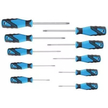 GEDORE dielenská sada skrutkovačov Torx, 10-dielna, TX6-TX40, dvojkomponentová rukoväť, DIN ISO 8764 1482335
