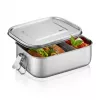 GEFU ENDURE Small Lunch Box 0.7L nerezová oceľ so zeleným silikónovým tesnením