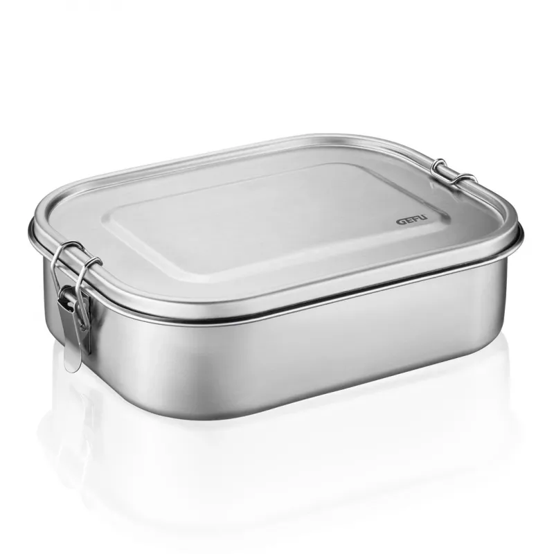 GEFU ENDURE Small Lunch Box 0.7L nerezová oceľ so zeleným silikónovým tesnením