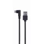 GEMBIRD rohový konektor pletený USB-A na 8-pin Lightning kábel 0,2 m čierny