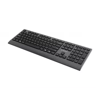 Gembird KB-MCH-06 slim káblová multimediálna klávesnica s Type-C adaptérom, US rozloženie, čierna