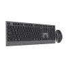 Gembird KBS-WPS-02 tenká bezdrôtová súprava klávesnice a myši s dvojitým režimom, 2,4 GHz + Bluetooth, rozloženie US, čierna