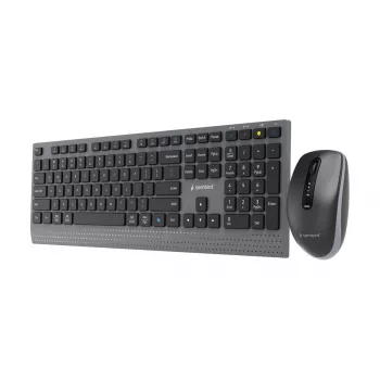 Gembird KBS-WPS-02 Dual-Mode Slim bezdrôtová desktopová sada, 2.4GHz + Bluetooth, US rozloženie (klávesnica a myš)