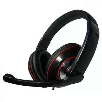 Gembird MHS-001 stereo headset s reguláciou hlasitosti, káblový, cez uši, čierny