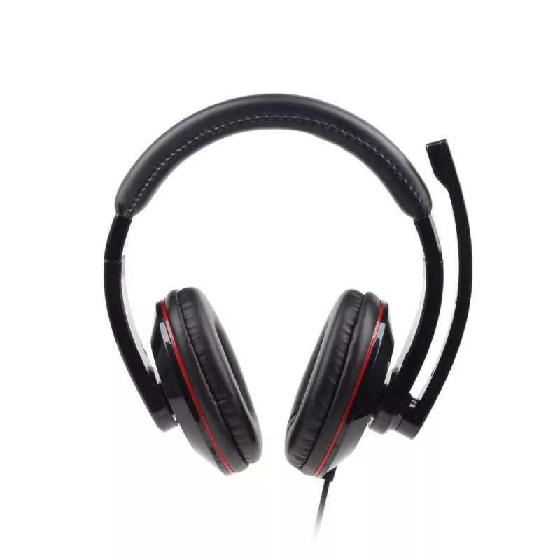 Gembird MHS-001 stereo headset s reguláciou hlasitosti, káblový, cez uši, čierny
