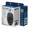 Gembird MUSW2-6B-01 dual-mode bezdrôtová myš, 2,4 GHz + Bluetooth 5.0, 1600 DPI, 6 tlačidiel, čierna