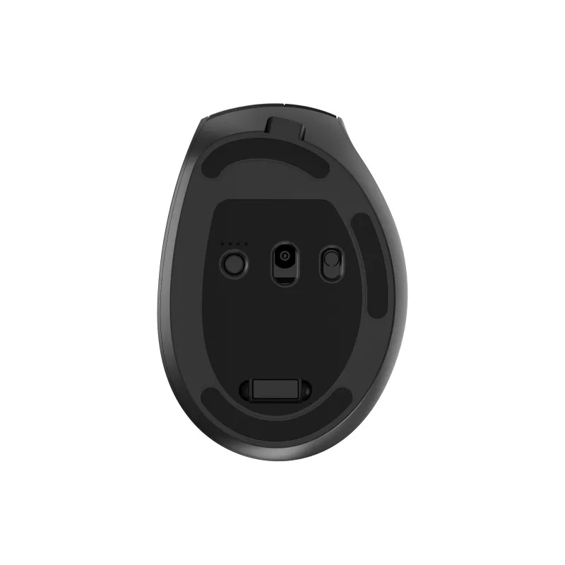 Gembird MUSW3-9B-01 trojrežimová bezdrôtová ergonomická myš (2,4 GHz + Bluetooth + USB-C), 2400 DPI, 9 tlačidiel, čierna