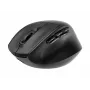 Gembird MUSW3-9B-01 trojrežimová bezdrôtová ergonomická myš (2,4 GHz + Bluetooth + USB-C), 2400 DPI, 9 tlačidiel, čierna