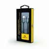 Gembird USB-A na Lightning kábel, Premium špirálový kov, 1m, metallic grey