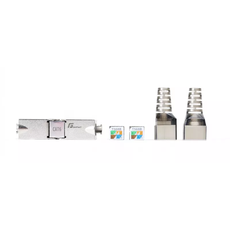 GETFORT 58459 Cat.6 UTP bez nástroja RJ45 Keystone Jack, biely