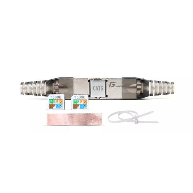GETFORT 58459 Cat.6 UTP bez nástroja RJ45 Keystone Jack, biely