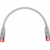 GETFORT Cat.6A S/FTP LSOH patch kábel 0,25 m sivý