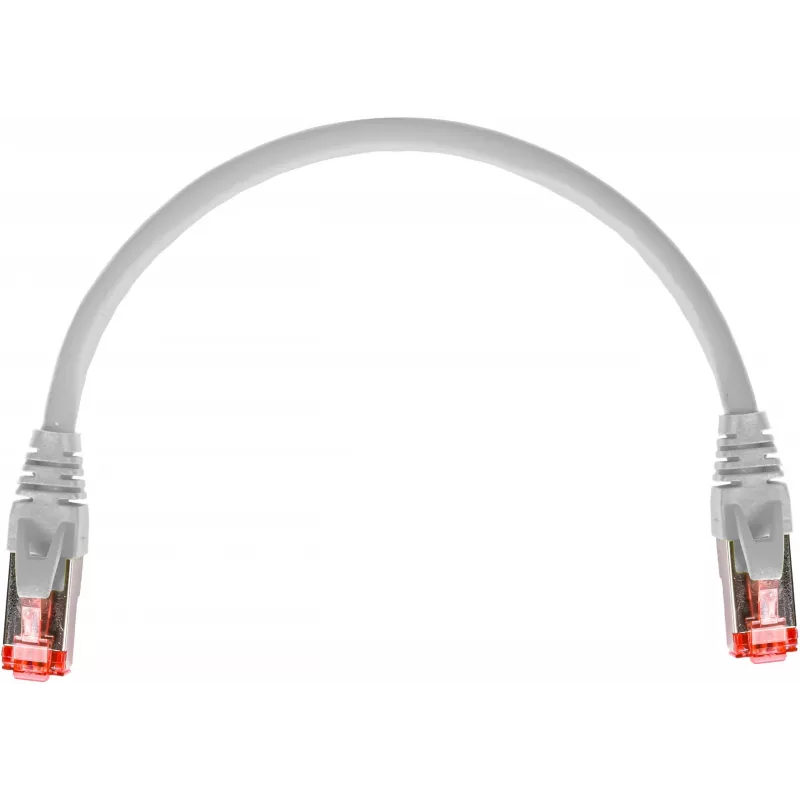 GETFORT Cat.6A S/FTP LSOH patch kábel 0,25 m sivý