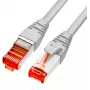 GETFORT Cat.6A S/FTP LSOH patch kábel 0,25 m sivý