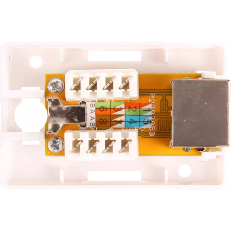 GETFORT GF-1G5EFTP Tienený povrchový RJ45 modul Cat.5e, biely