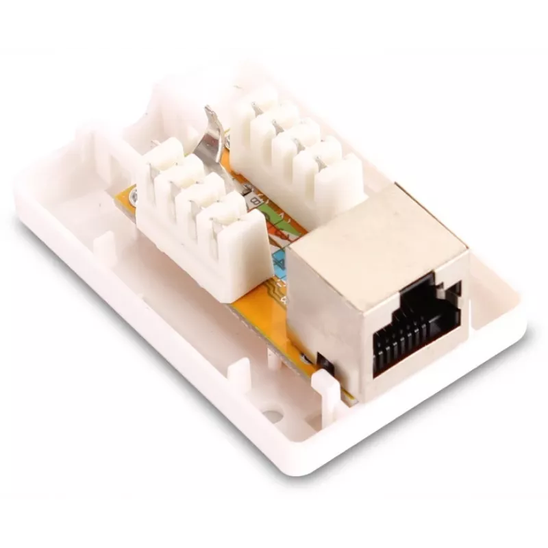 GETFORT GF-1G5EFTP Tienený povrchový RJ45 modul Cat.5e, biely
